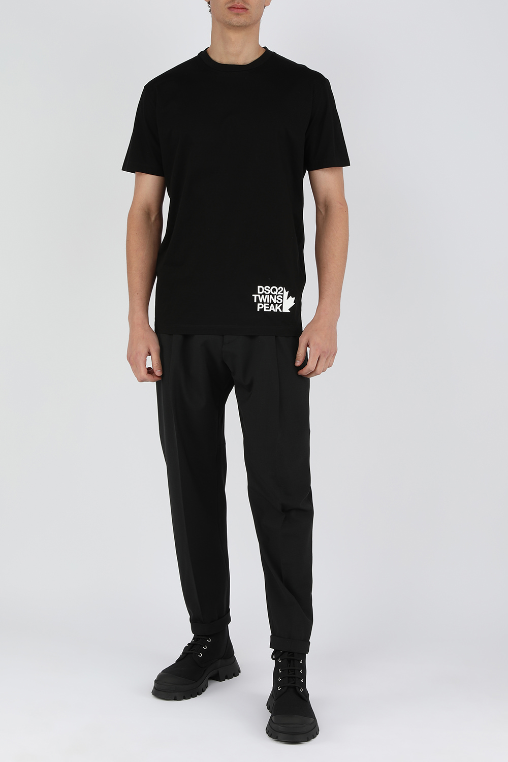 מכנסי רול אפ שחורים